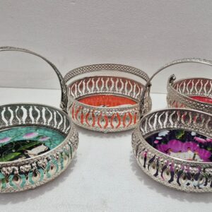 Germam silver pichwai Basketpack of 5 pcs 6 inch