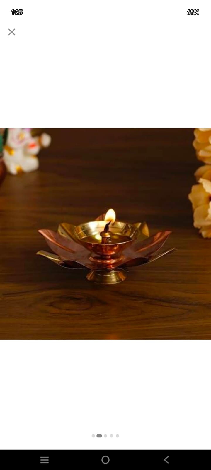 Copper Lotus Diya (Pack of 4 - 3 Inch)