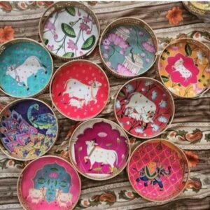 Pichwai Cow Basket (8 Inch)