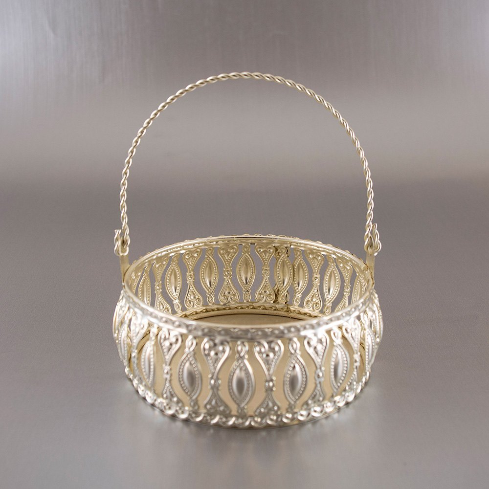 German Silver Basket (Pack of 10 - 4 Inch, Iron) - Image 3