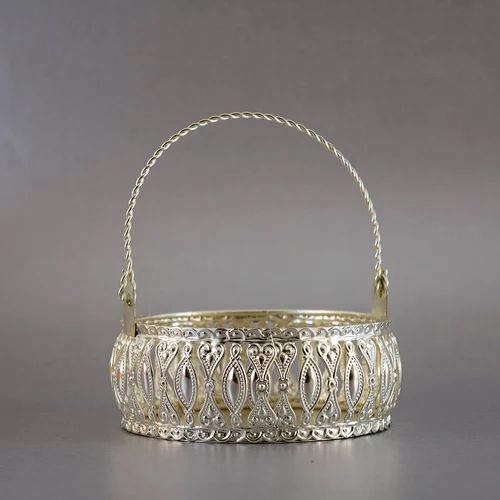 German Silver Basket (Pack of 10 - 4 Inch, Iron) - Image 2