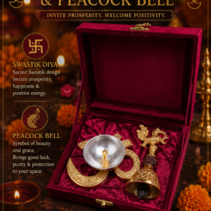 Peacock Bell with om Diya