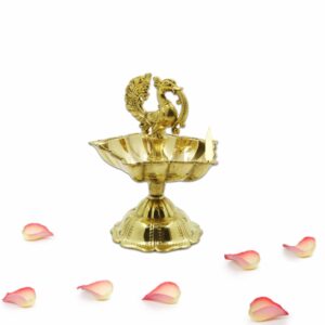 Pure Brass peacock Diya