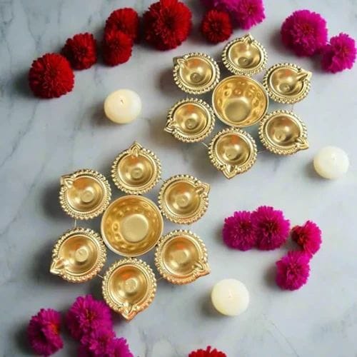 Diya Urli Pack (Set of 10 - Gold) - Image 2