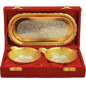Gold silver Spoon Bowl Set