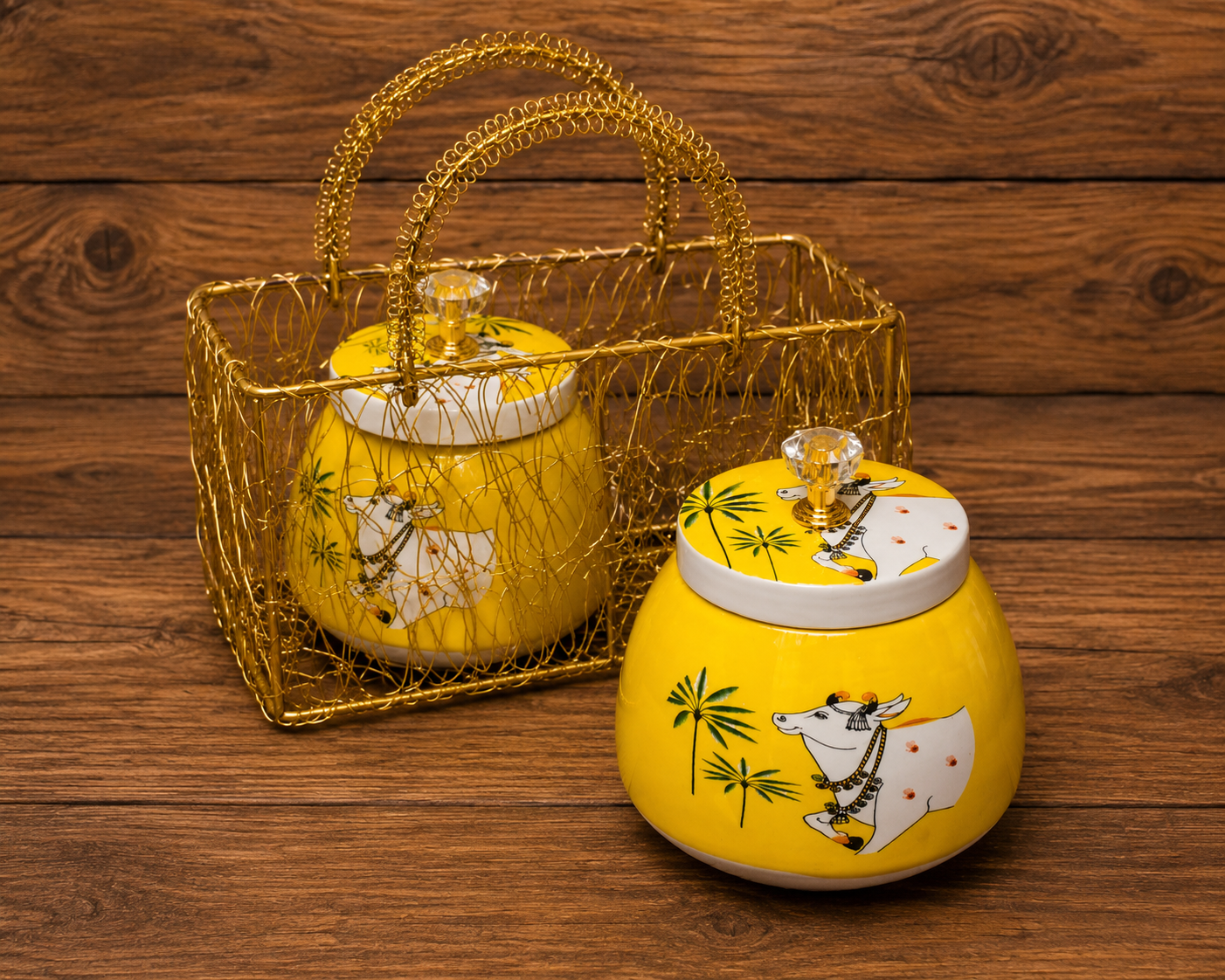 pichwai jar wire basket set - Image 2