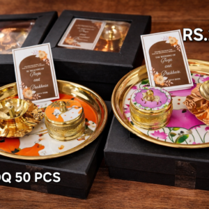 pichwai kumkum pooja set with copper Diya