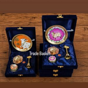 pure Brass pooja set
