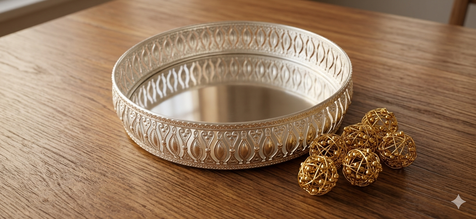 German silver Basket 8 inch