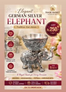 German Silver Elephant Bowl