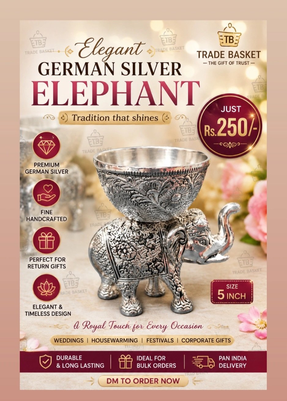 German Silver Elephant Bowl