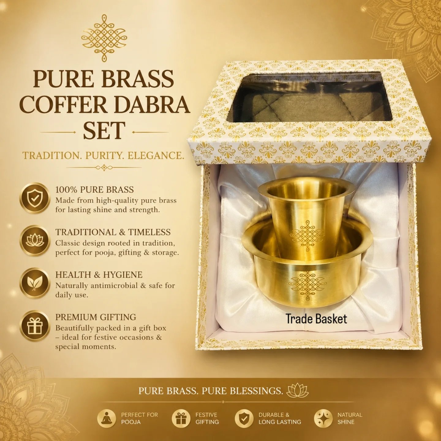 Brass Coffee Dabara set