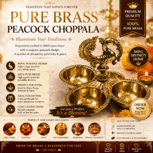 Pure Brass Peacock Choppala