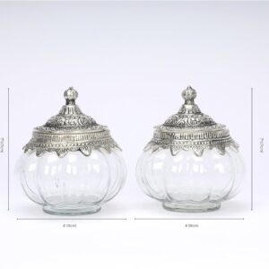 Decorative Aluminium  Glass  Jar