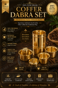 BRASS COFFER DABRA FILTER SET