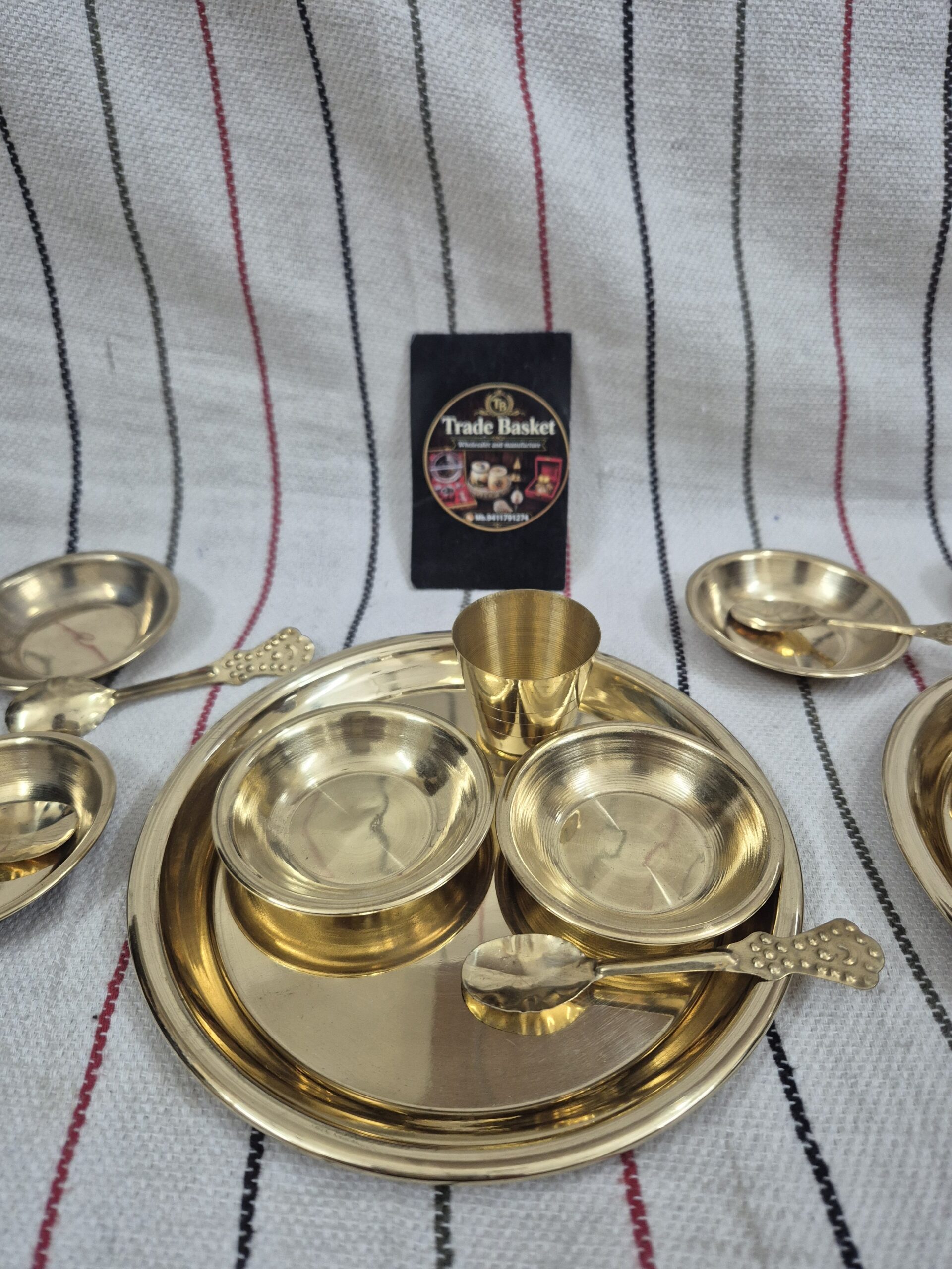 pure brass bhoog thali 6 inch - Image 2