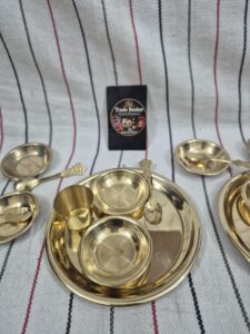 pure brass bhoog thali 6 inch