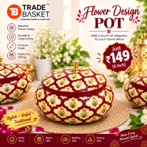 PICHWAI FLOWER PRINT POT 6 INCH