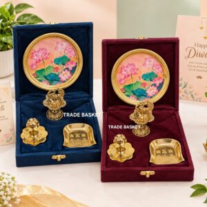 NEW PURE BRASS POOJA SET