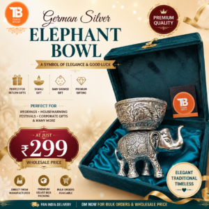 GERMAN SILVER ELEPHANT BOWL